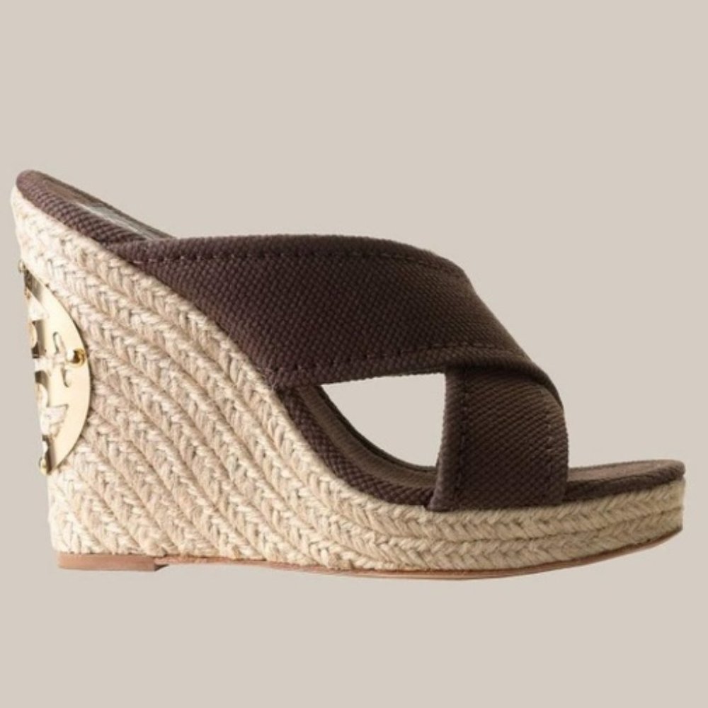 Tory Burch Kristen Espadrille Wedges size 6 1/2 - Picture 2 of 11